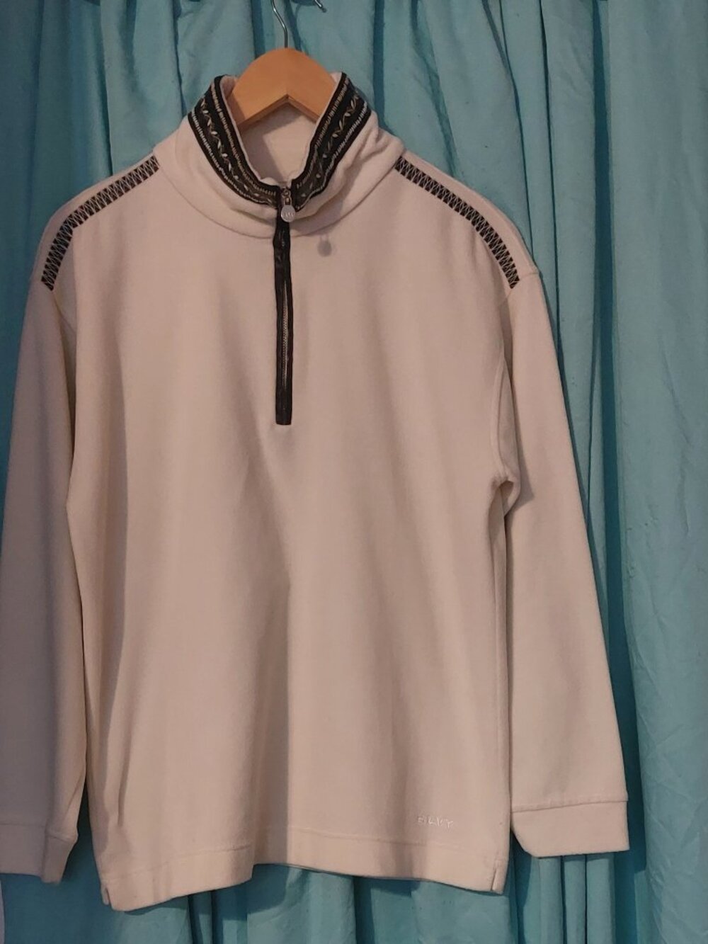 Silvy Sport Vintage Quarter-Zip Pullover Sweater Medium